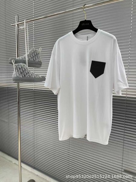 

high version 2023 new p family men's round neck short sleeve t-shirt couple and women's underlay fashion, White;black