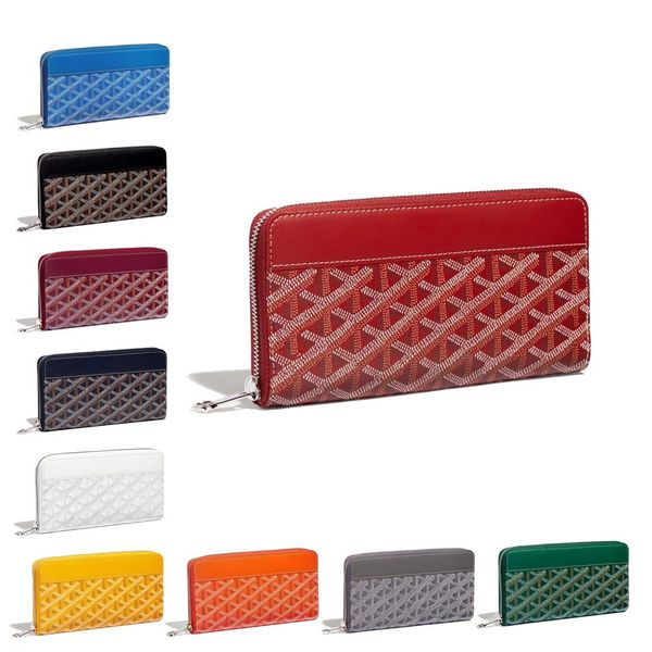

matignons long zipper coin purses wallets 12 card slots mens goya cardholder womens men designer wallet luxury with box pm leather200i, Red;black