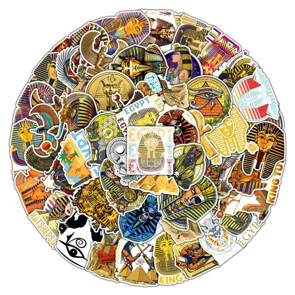 

50pcs-pack egyptian pharaoh stickers wall stickers wholesale vinyl sticker waterproof lap car scrapbooking guitar box skateboard jdm luggage
