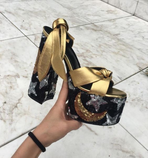 

new designer tribute patent soft leather platform sandals high heel stiletto sandals tstrap lady luxury ankle strap shoes pumps 18702412, Black