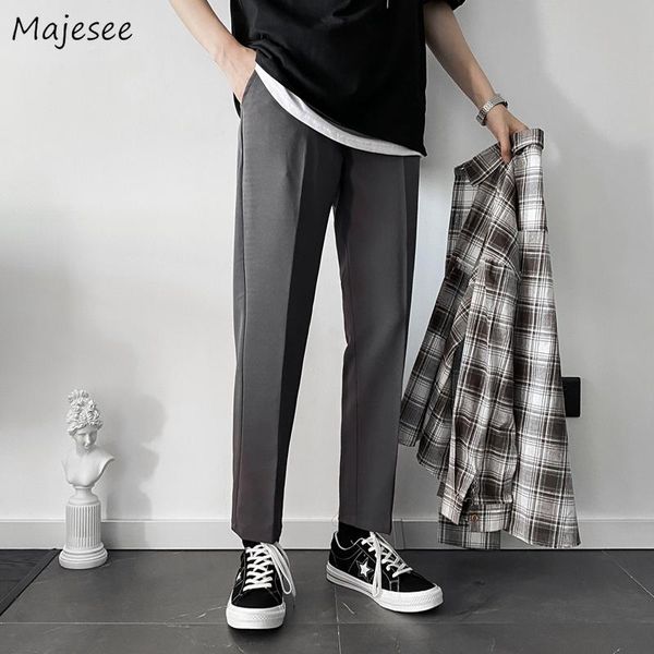 

pants pencil pants men leisure spring korean style trendy allmatch joggers pockets solid retro simple fashion clothing new arrival, Black