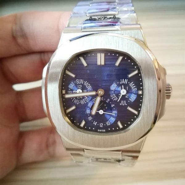 

pp automatic machinery 39mm luxury watch men sweeping movement all sub dials work no battery wristwatches310x, Slivery;brown