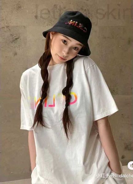 

women's hoodies & sweatshirts designer nanyou high edition 23 spring/summer new fashion brand letter colorful gradient printing short s, Black