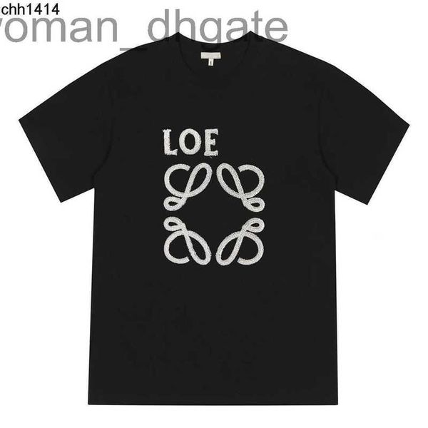 

men's t-shirts designerhigh edition 22 loewess luojia loe front letter toothbrush embroidery mesh red short sleeve couple t-shirt ins e, White;black