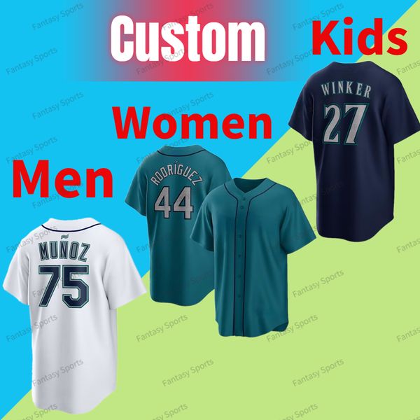 

custom 35 teoscar hernandez baseball jersey rodriguez 51 ichiro suzuk 24 ken griffey jr. boone buhner martinez omar vizquel john olerud retr, Blue;black