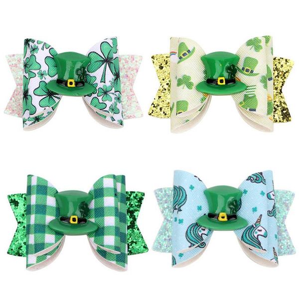 

girls hair accessories hairclips bb clip barrettes clips leather bow hairpin carnival card child liu e21506, Slivery;white