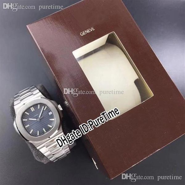 

ppf 5711-1a-010 cal a324sc automatic mens watch d-blue texture dial stick markers stainless steel bracelet edition puretime p180s, Slivery;brown