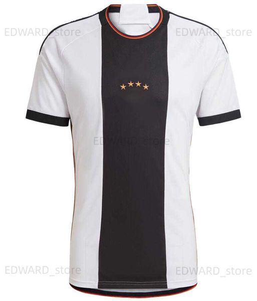 

diy t-shirt 2022 2023 germany soccer jerseys hummels kroos gnabry werner draxler reus muller gotze football shirt men kids kit women fans pl, Black