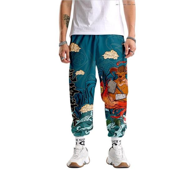 

pants harem pants trend printed men's hip hop pants loose jogger pants ankle pants pocket pants street cargo pants plus size s6xl, Black