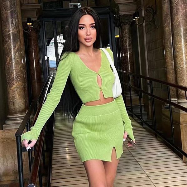 

tanks gaono tracksuit women casual button long sleeve tshirt + mini skirts matching sets women slim 2 piece set female summer, Black;white