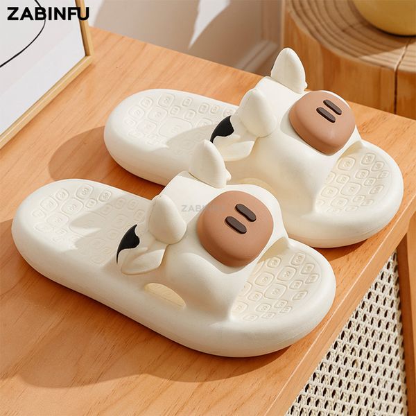 

slippers cute slippers for women summer soft cow eva slipper indoor bathroom non slip lovely cartoon pig slippers for men 230421, Black