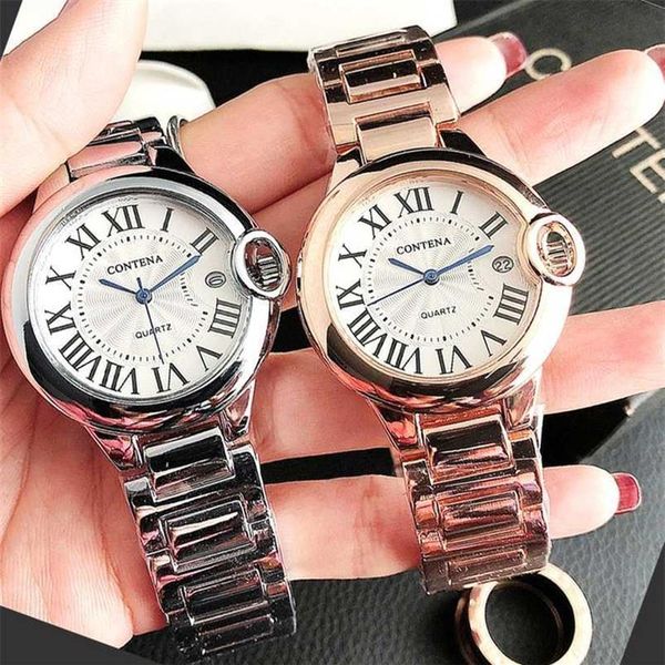 

watches women fashion watch luxury famous brand stainless steel analog quartz ladies wristwatches auto date clock 2201243124, Slivery;golden