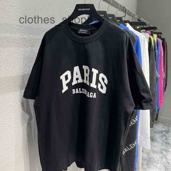 

fashion designer bbalengs t shirt the most stable version 23ss paris b home front parts lettered print os loose short sleeve t- 1qni, White;black