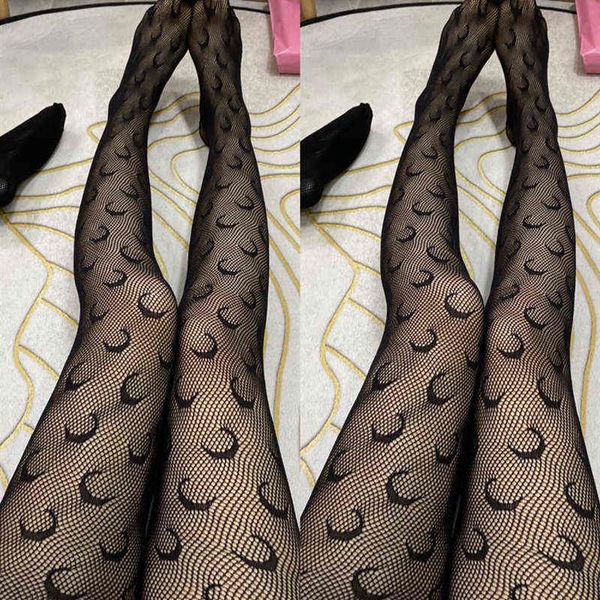 

spring summer fishnet letter tights transparent tights fashion moon pattern thin pantyhose plus size panty collant y1130331b, Black;white