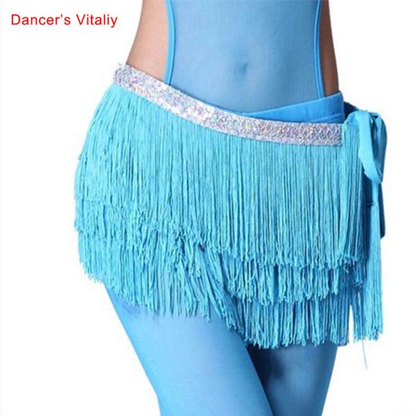 

women's tanks camis belly dance costumes silver tassel belly dance belt for women belly dance costume hip scarf, White