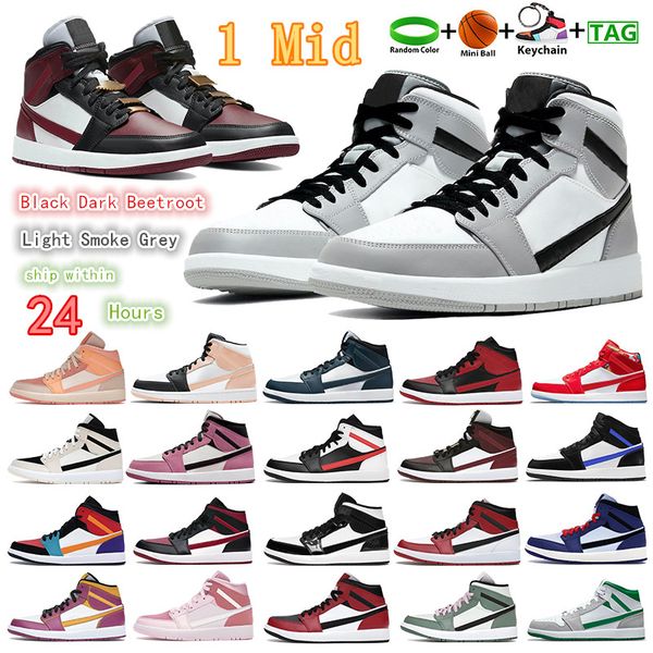 

1 mid men basketball shoes white black pink wolf grey aluminum unc mens sneakers deep royal blue kentucky blue barcelona women boots trainer