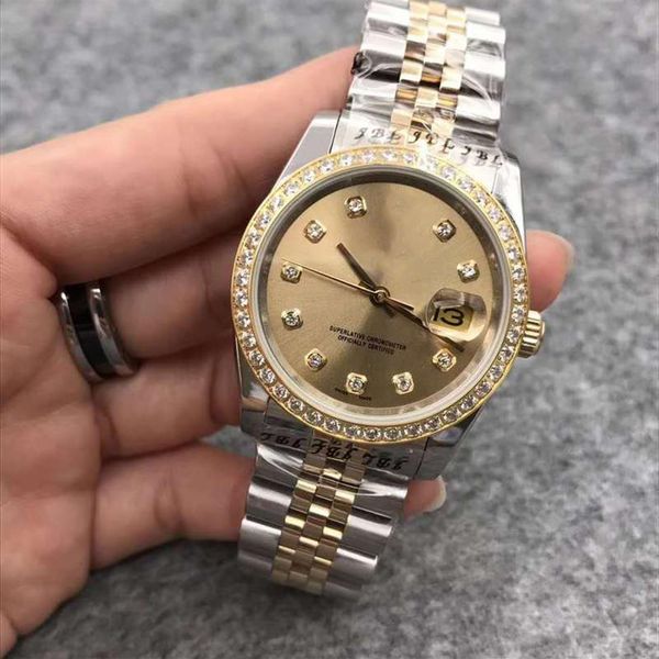 

-selling wristwatches 126333 126231 36mm 41mm 18k yellow gold asia 2813 movement automatic men watch watches245f, Slivery;brown