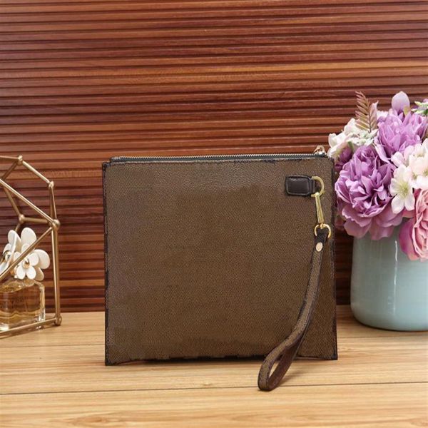 

new hand bag travel toiletry pouch 29cm protection makeup clutch women leather waterproof cosmetic bags with dust bag205m