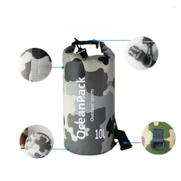 

shoulder bags camouflage all-in swimming wet separation packet waterproof bag tourism drifting sand receive pvc bucket
