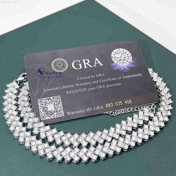 

hiphop jewelry custom s925 solid silver cuban link chain iced out bling moissanite diamond cuban link