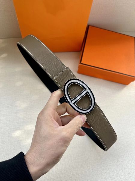

luxary belt mens designer belt for man fashion belt 3.8cm width 100-125cm pistressed lea belt crystal silver geometric steel buckle smooth b, Black;brown