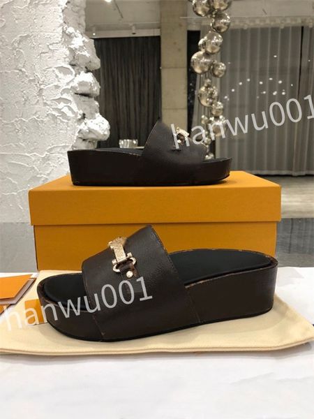 

designer fashion women's sandals slippers leather shoes luxury atmosphere high quality, Black