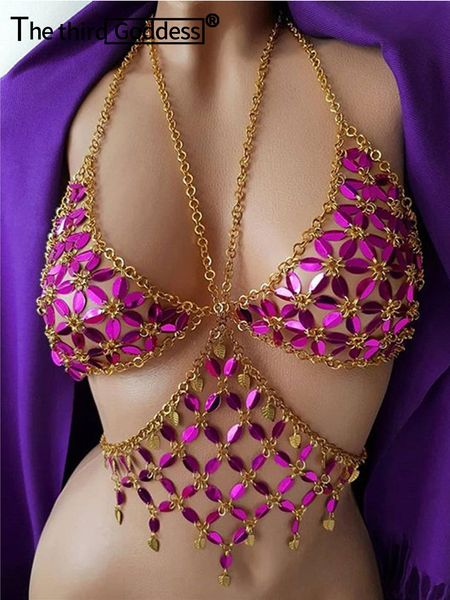 

t-shirt metal halter rhinestone beach crop women 2022 fashion backless corset crystal sequin see through club party hl, White