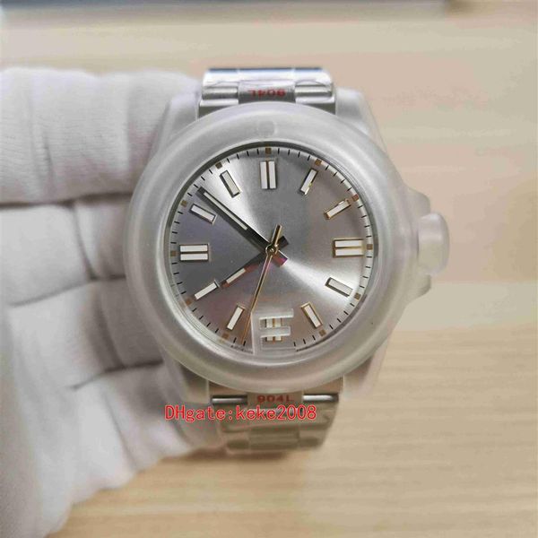 

ew maker watches 904 steel oyster 41mm 124300 m124300-0005 silver dial cal 3230 movement mechanical automatic mens wat262z, Slivery;brown