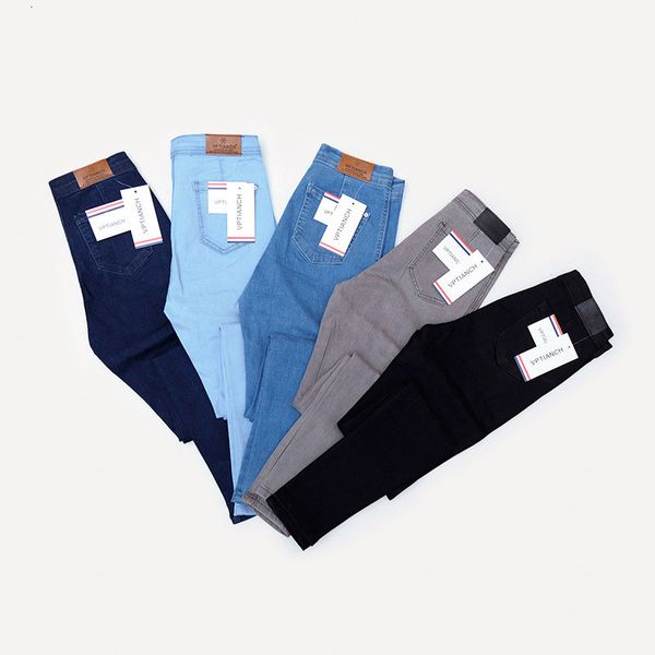 

women's jeans autumn jeans women black jeans vintage high waist denim women spring denim pants high elastic skinny pencil stretch jeans, Blue
