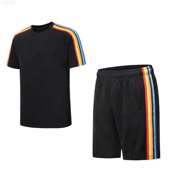 

20ss summer women's tracksuits fashion casual mens short sleeve sportswear yoga set luxury designers men's tracksuit cotton two pi, Gray