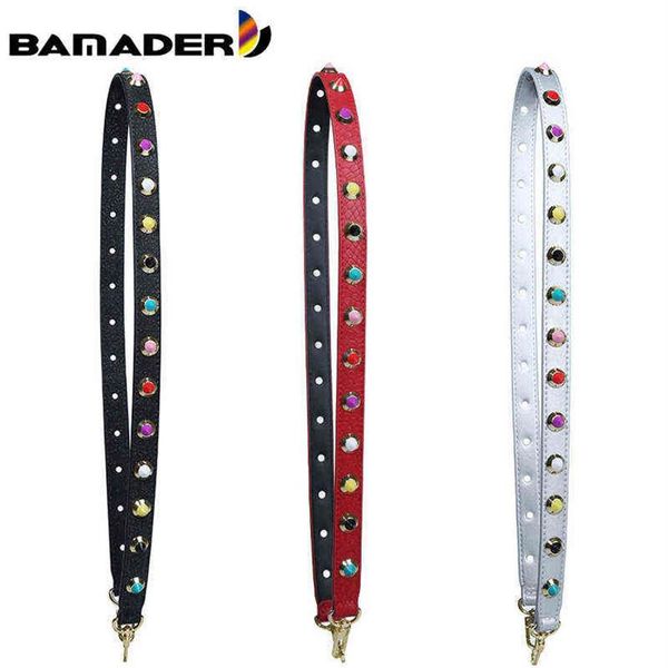 

bamader women narrow bag strap rivet accessories bag parts shoulder strap ladies straps girl bag shoulder straps 2112314r, Black