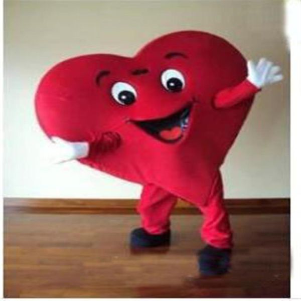 

2018 size red heart mascot costume fancy heart mascot costume 173y, Red;yellow