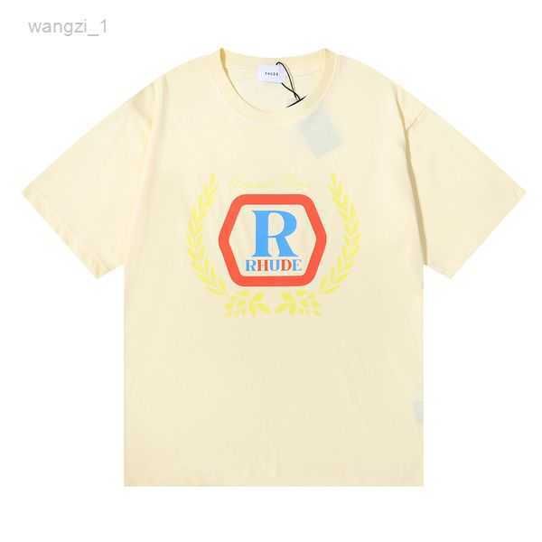 

rhude men's t-shirts rhude summer t shirt fashion designer tee soft causal short us size s-2xl black white beige 8 pg2x, White;black