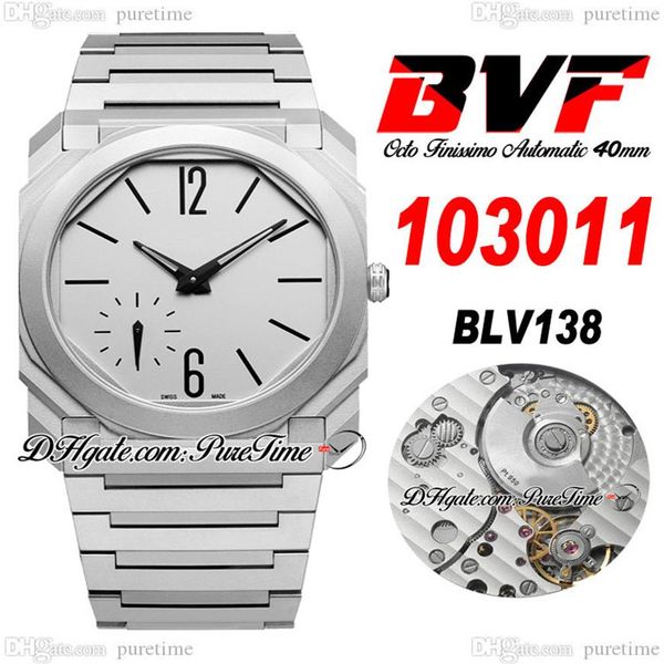 

bvf 103011 extra-thin octo finissimo blv138 automatic mens watch 40mm silver dial satin polished stainless steel bracelet super ed270i, Slivery;brown