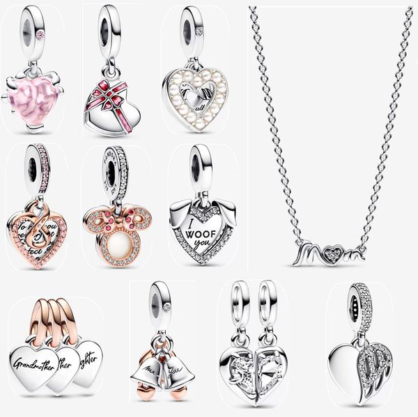 

mother's day gift mom pendant designer necklaces earring 925 sterling silver charms diy fit pandora bracelet jewelry