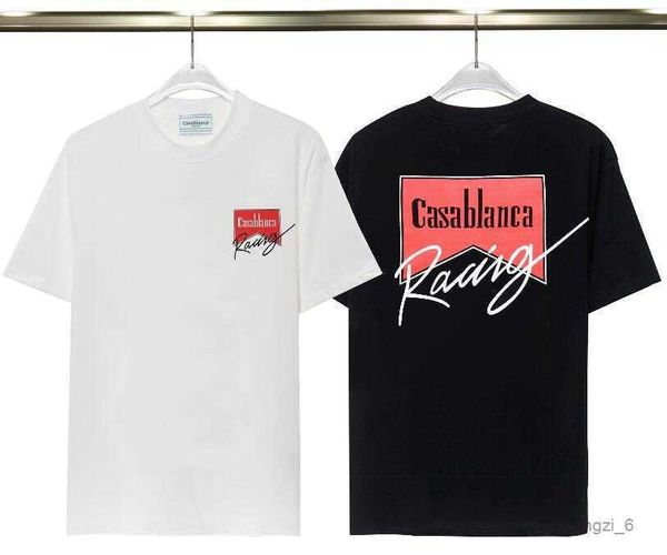 

men's t-shirts classical black casa t shirt summer short sleeve racing casablanca women tshirt tee clothes 8wda, White;black
