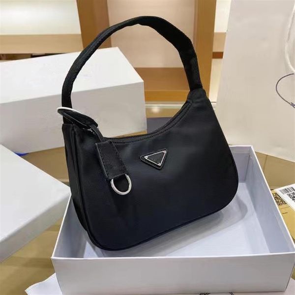

5a re edition 2005 nylon bag luxurious crossbody designer bags women socialite triad hobo chain purse black baguette wallets shou273d