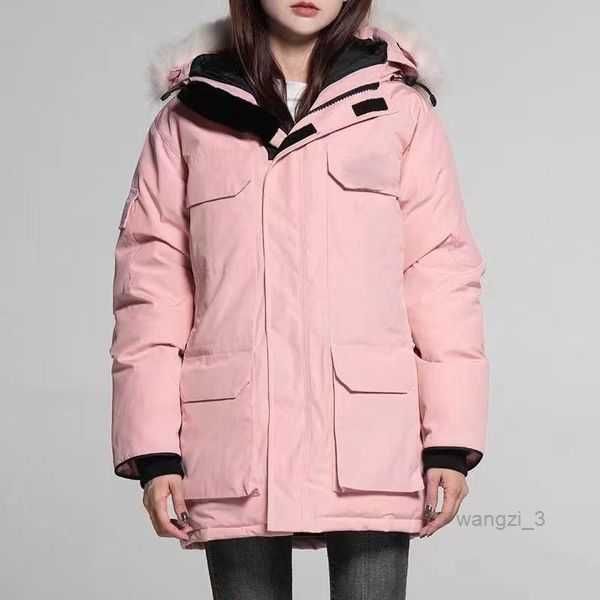 

down & parkas designer parka goose jacket canada winter jason puffer fish fur hoodie couple outerwear jackets thickened gooses 4 ge07, Black