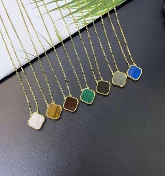 

925 silver classic necklace fashion elegant clover pendants necklaces for woman jewelry shell lucky 4 leaf pendant for women engag7656745