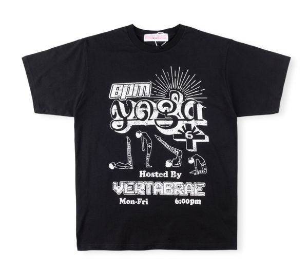 

2023ss high street tee men clothing quality cotton round neck t shirt, Black;brown