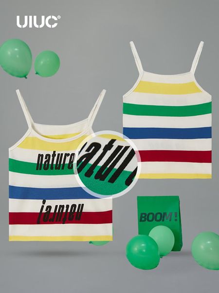 

tanks uiuc colorful striped camisoles women skinny knit crop, Black;white