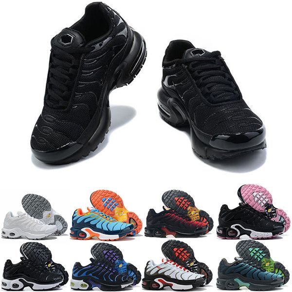 

tn2 kids sports runner shoes children sport shoe boy and girls trainers tn sneaker classic outdoor athletic toddler sneakers size 28-35, Black