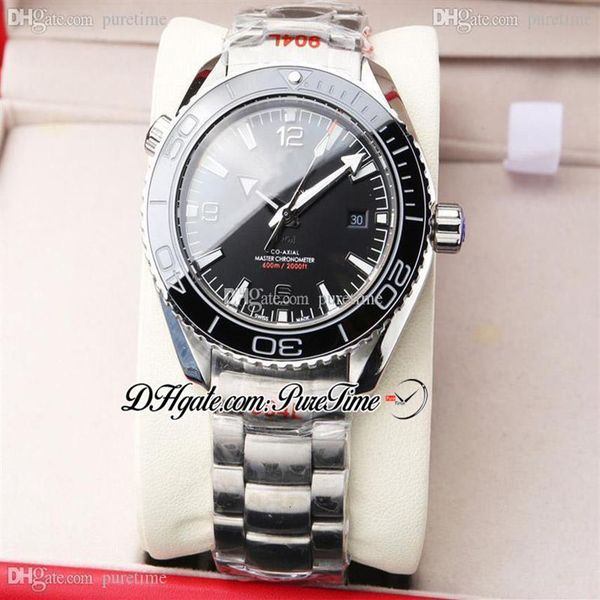 

jhf 600m miyota 8215 a8800 automatic mens watch 215 30 44 21 01 001 black ceramic bezel black dial 316l steel bracelet 2022 pureti255j, Slivery;brown