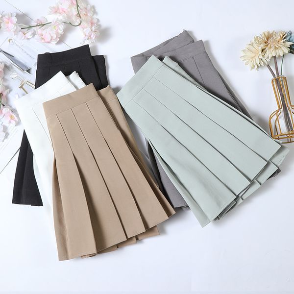 

skirts womens spring korea brown a line high waist y2k mini short summer black gothic clothing fairy grunge for girls 230420
