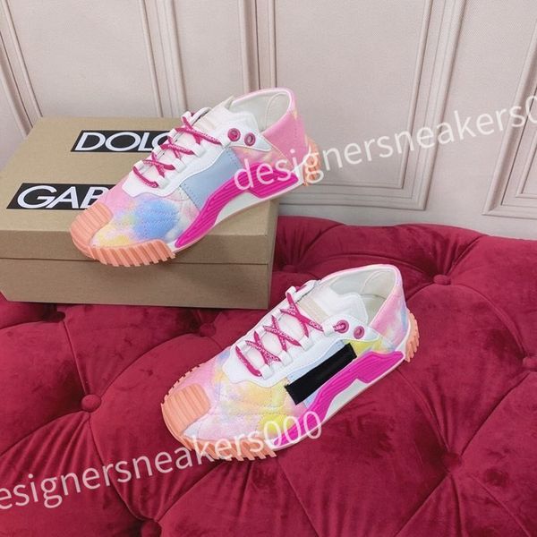 

new men designer shoes women leather high-sneakers low-platform trainers black white outdoor casual shoes, Red;white