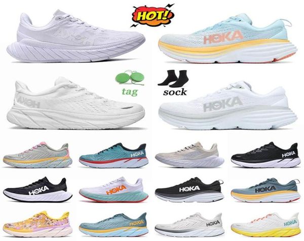 

og 2023 dhgate outdoor shoes sandals outdoor shoes hoka jogging sneakers original men hokas shoes bondi8 summer song white nimbus 1484036, Black