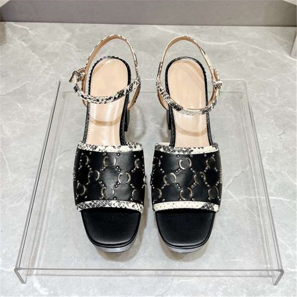 

fashion women's sandals 2023 ggity luxury brand letter logo summer women's high heels men's casual student flats 03-03, Black