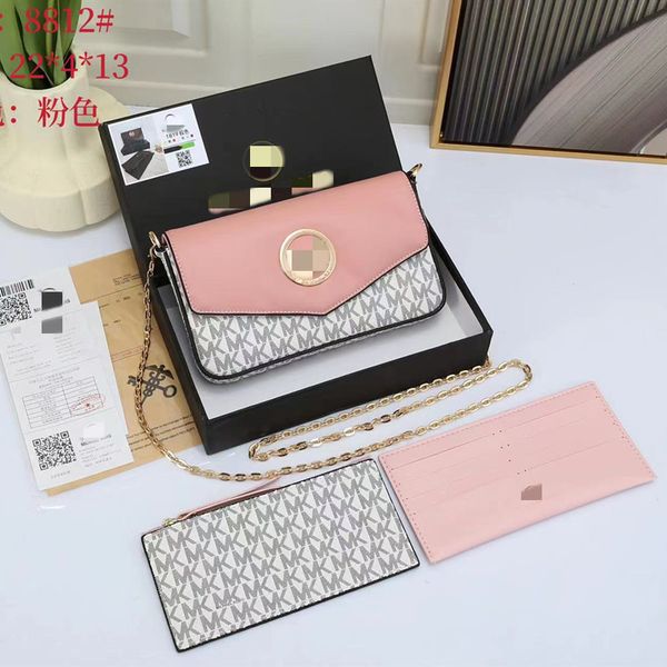 

michaels kor mks bags with box 3pcs set luxurys designers bags purse woman fashion monogrames multi pochette felicie chain crossbody shoulde