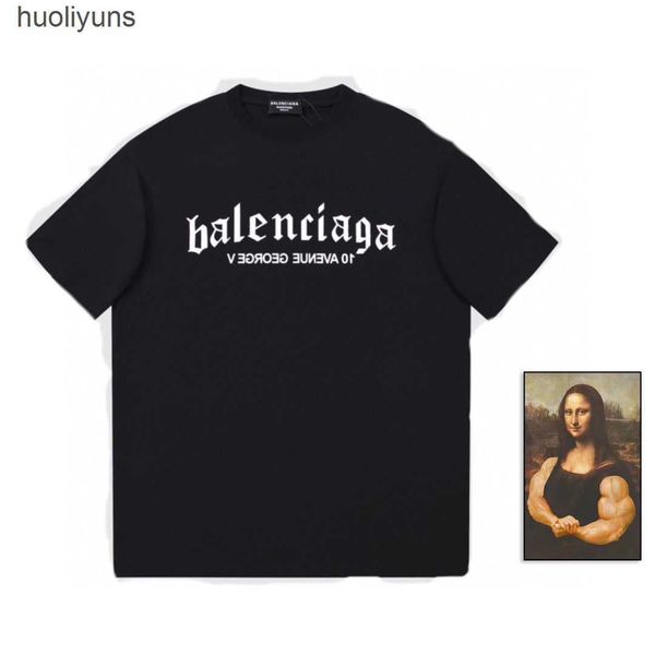 

t shirts 2023 mens fashion balencg tee men's women's sleeve letter printing t-shirt cool fashion pure cotton loose, White;black