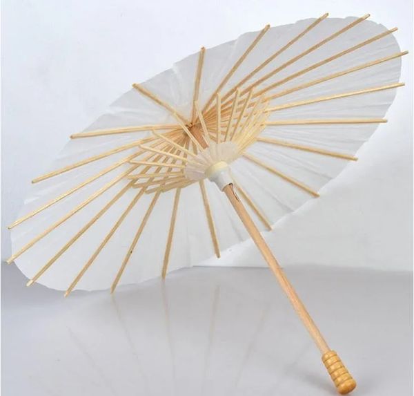

60pcs bridal wedding parasols white paper umbrellas beauty items chinese mini craft umbrella diameter 60cm